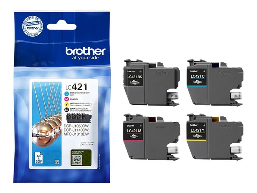 Brother Blæk Multipakke LC421VALDR 200 sider - DCP-J1050