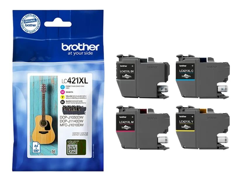 Brother Blæk Multipakke LC421XLVALDR 500 sider - DCP-J1050