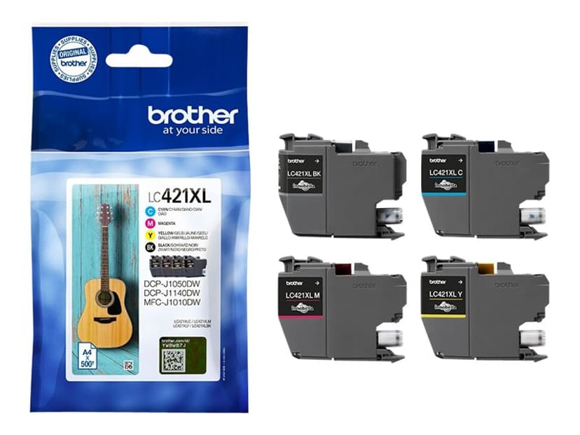 Brother Blæk Multipakke LC421XLVALDR 500 sider - DCP-J1050