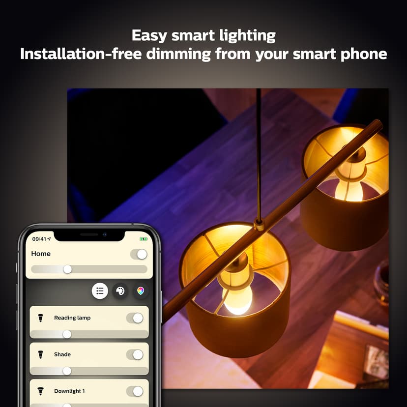 Philips Hue White Kronljus – E14 smart ljuskälla – (2-pack)