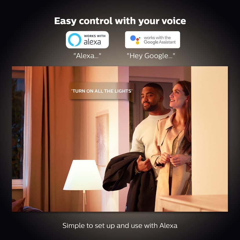 Philips Hue White Kronljus – E14 smart ljuskälla – (2-pack)
