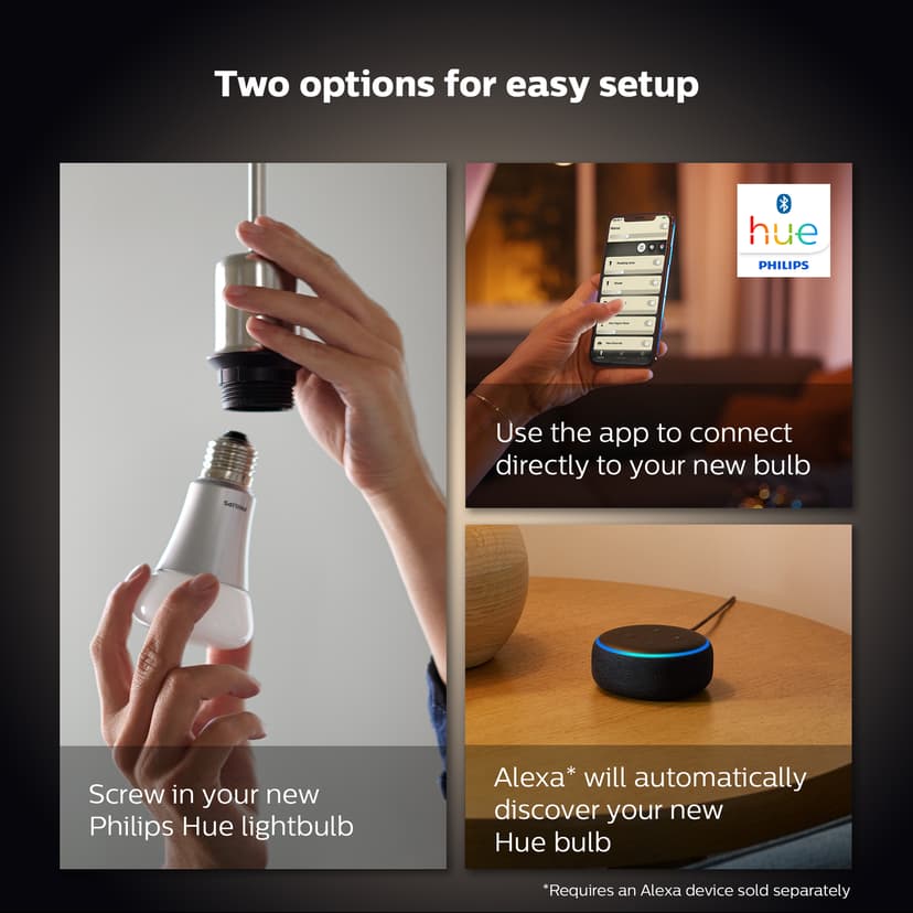 Philips Hue White Kronljus – E14 smart ljuskälla – (2-pack)