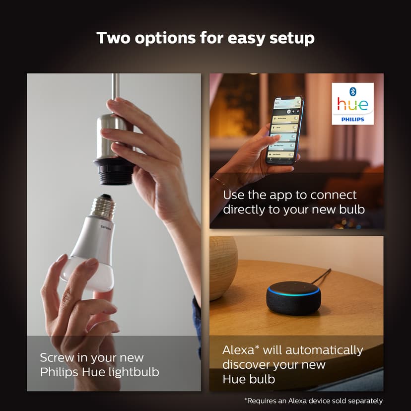 Philips Hue White ambiance A60 - E27-älylamppu - 800 (2 kpl)