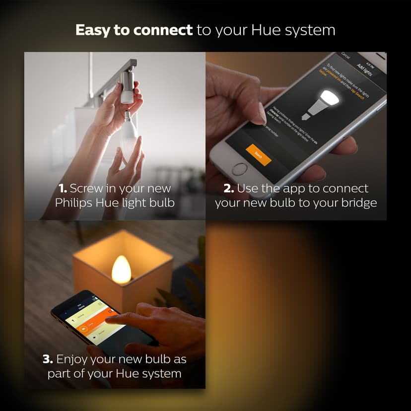 Philips Hue White ambiance Kynttilälamppu – E14-älylamppu