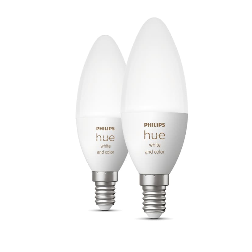 Philips Hue White and Color Ambiance 5.3W B39 2-pakkaus