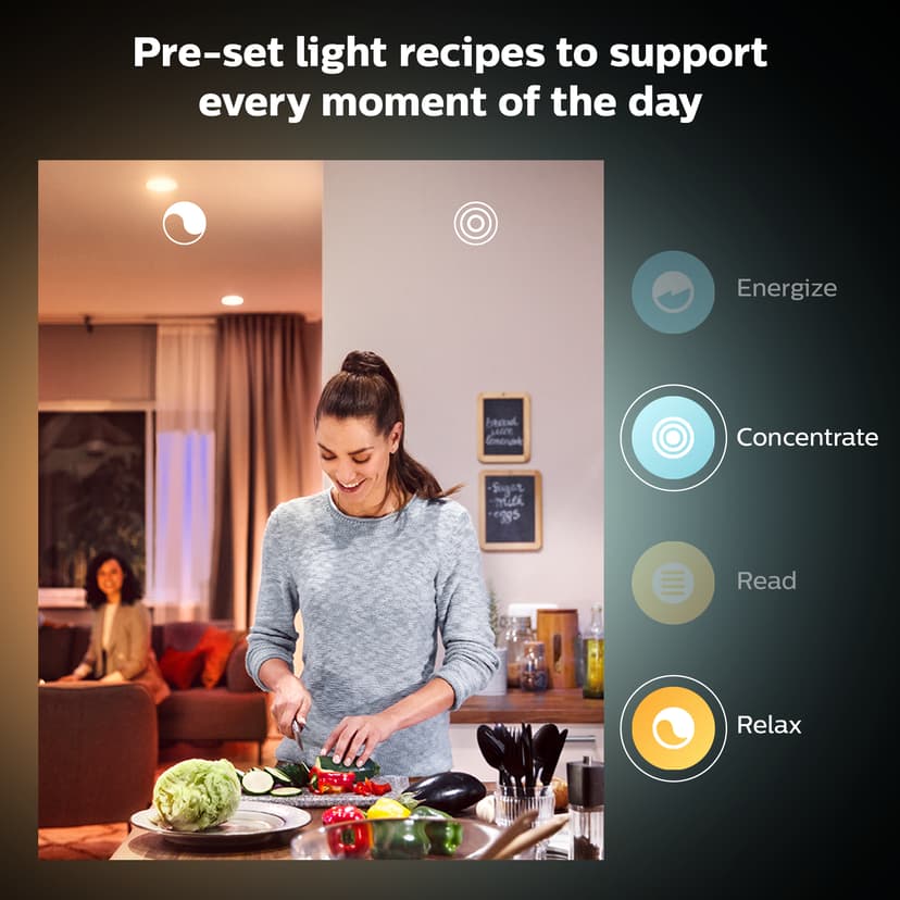 Philips Hue White and Color Ambiance 5.3W B39 2-pakning