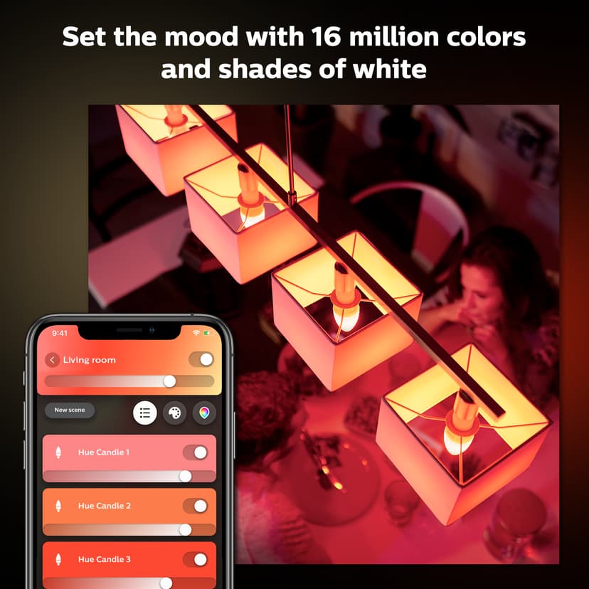 Philips Hue White and Color Ambiance 5.3W B39 2-Pack