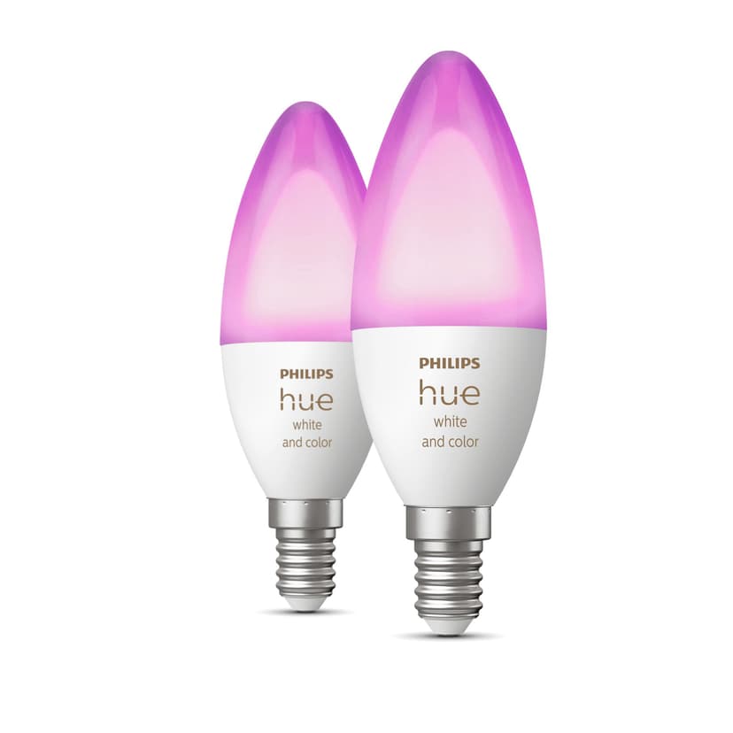 Philips Hue White and Color Ambiance 5.3W B39 2-pakkaus