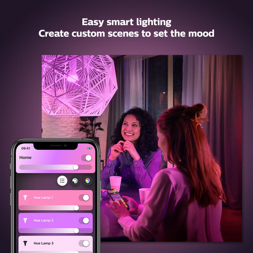 Philips Hue White and Color Ambiance E27 2-pack
