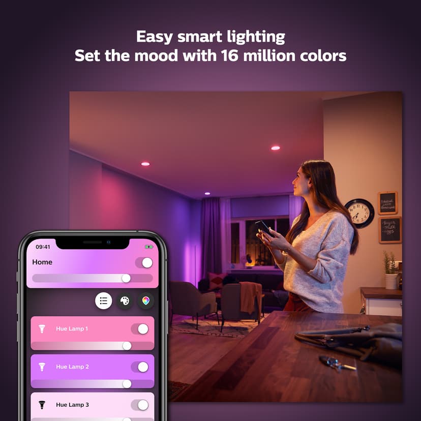 Philips Hue White and Color Ambiance E27 2-pack