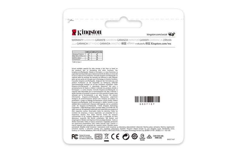 Kingston Datatraveler Kyson 256GB USB-A Hopea