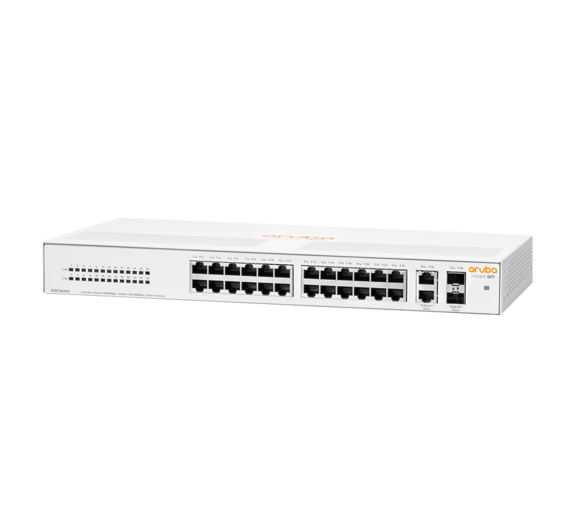 HPE Networking Instant On 1430 26-Port + 2-SFP Gigabit Switch