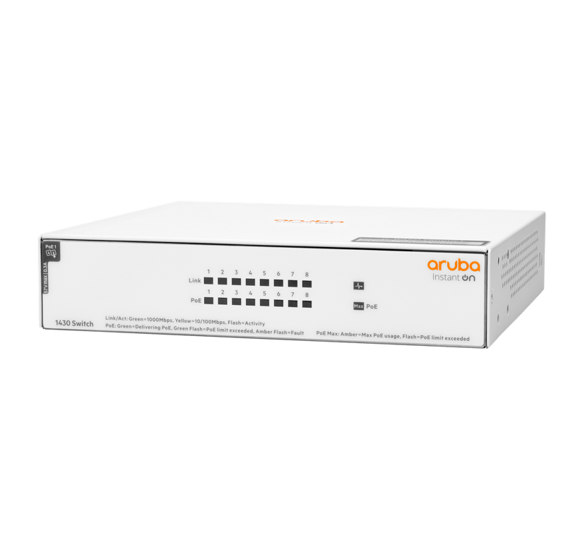 HPE Networking Instant On 1430 8-Port Gigabit PoE 64W Switch