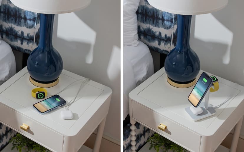 Twelve South HiRise 3 Hörlurar, Smartphone, Smartwatch Vit USB Trådlös laddning inomhus Vit 1.5m