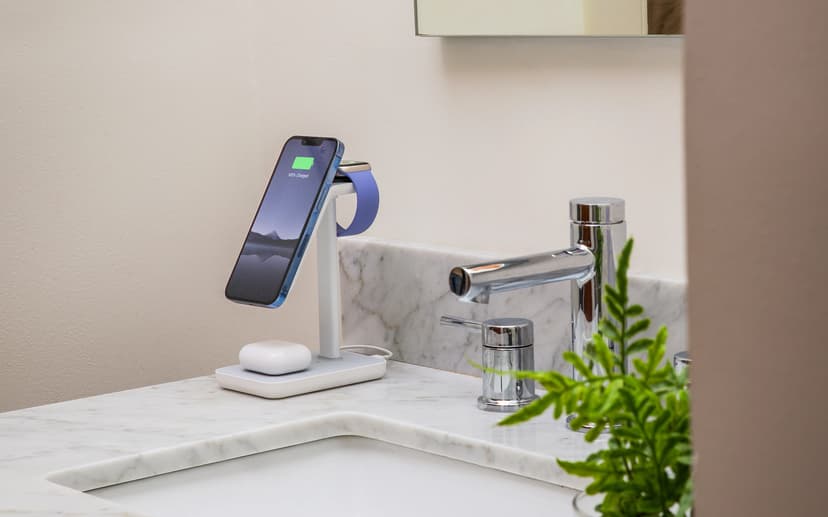 Twelve South HiRise 3 Hörlurar, Smartphone, Smartwatch Vit USB Trådlös laddning inomhus Vit 1.5m