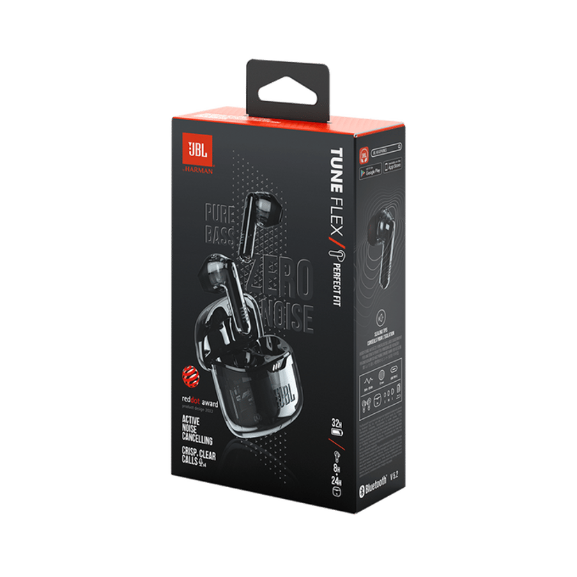 JBL Tune Flex Ghost Edition Stereo Svart