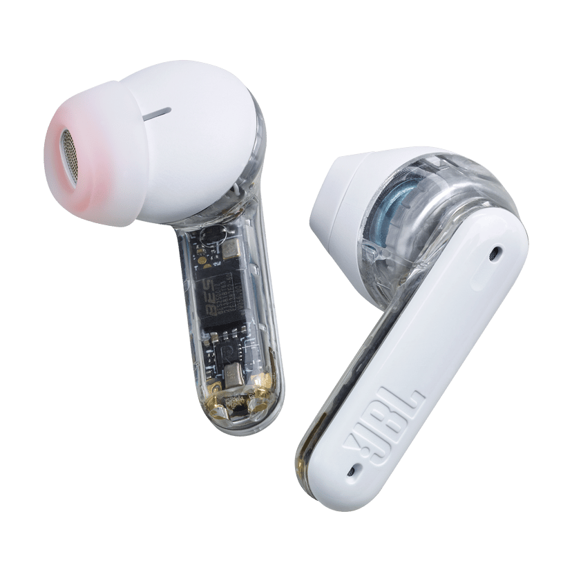 JBL Tune Flex Ghost Edition Stereo Genomskinlig, Vit