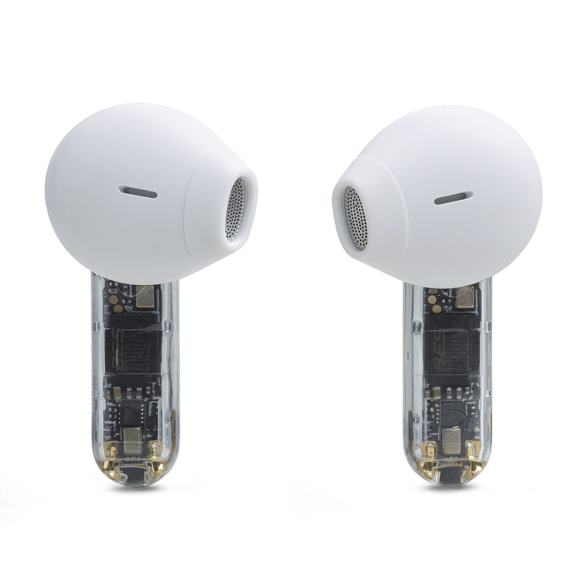 JBL Tune Flex Ghost Edition Stereo Genomskinlig, Vit