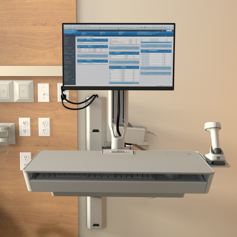 Ergotron CareFit Combisysteem Met Werkvlak Wit