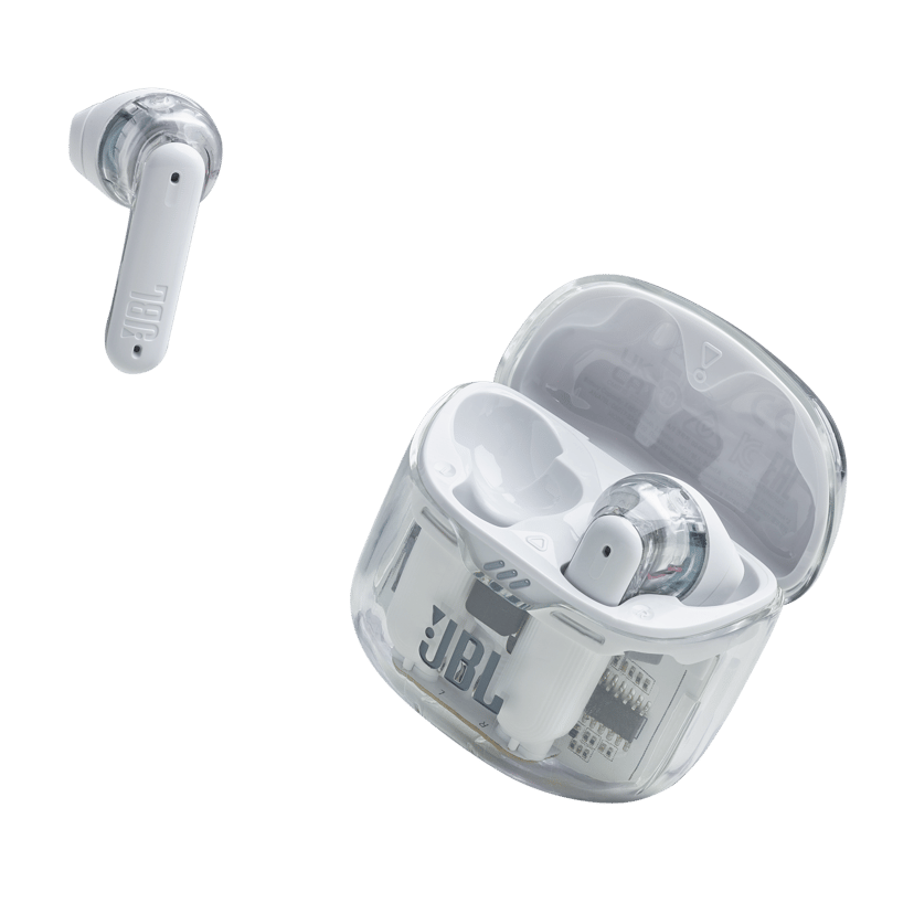 JBL Tune Flex Ghost Edition Stereo Genomskinlig, Vit