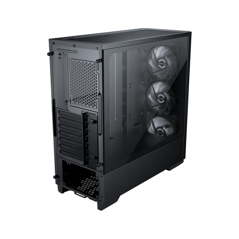 Phanteks G360A Midi Tower Sort, Transparent Midi Tower Sort, Transparent
