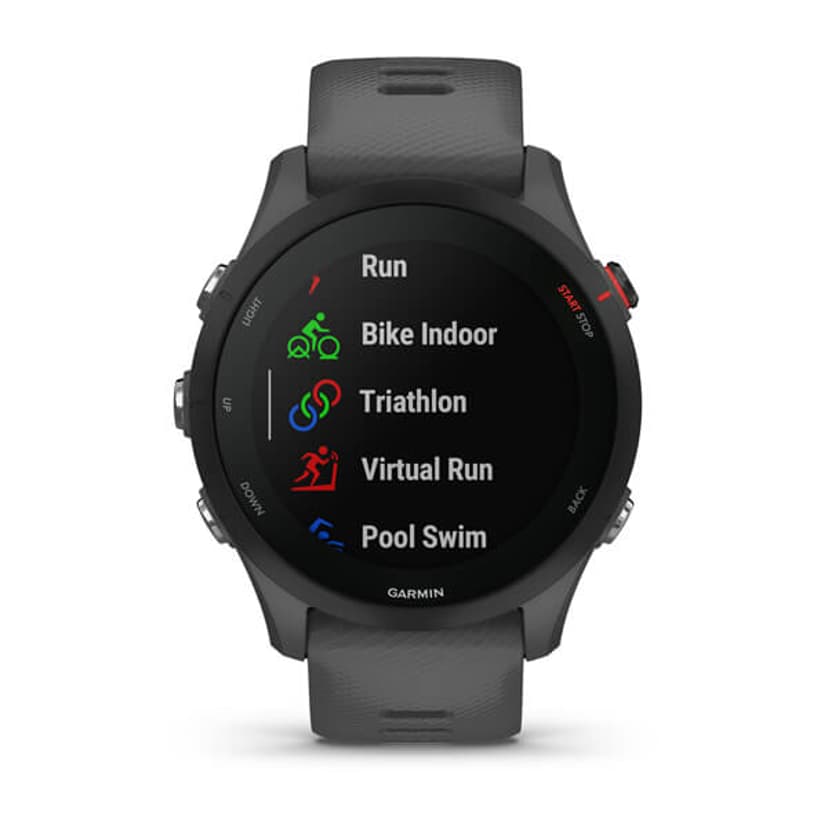 Garmin Forerunner 255 3,3 cm (1.3") MIP 46 mm Digitaalinen 260 x 260 pikseliä Harmaa Wi-Fi GPS (satelliitti) Harmaa
