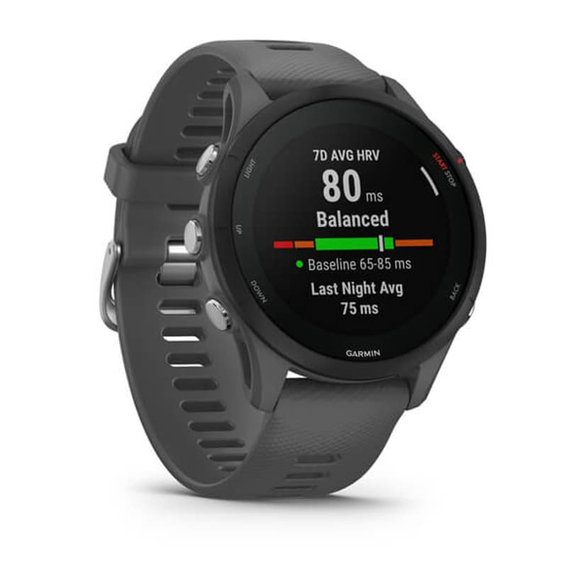 Garmin Forerunner 255 3,3 cm (1.3") MIP 46 mm Digitaalinen 260 x 260 pikseliä Harmaa Wi-Fi GPS (satelliitti) Harmaa