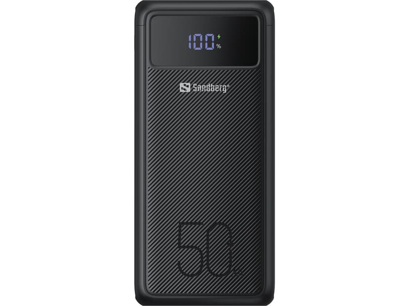 Sandberg Active Powerbank USB-C PD 130W 50000mAh 50000, 185mAh Musta
