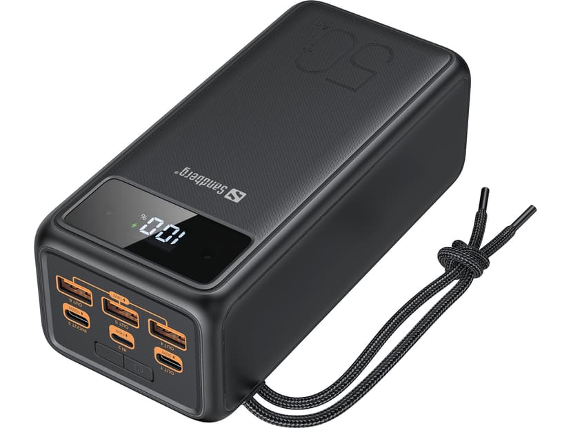 Sandberg Active Powerbank USB-C PD 130W 50000mAh 50000, 185mAh Musta
