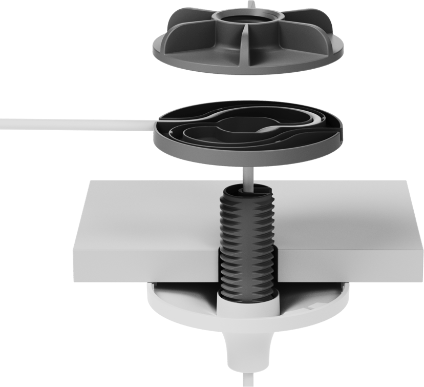 Logitech Rally Mic Pod Pendant Mount off-white