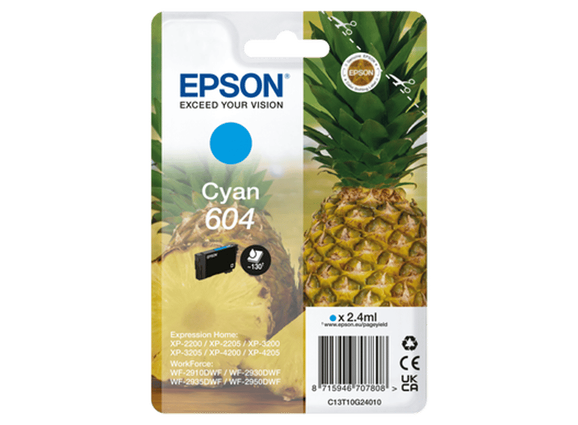 Epson Ink Cyan 604 2.4ml