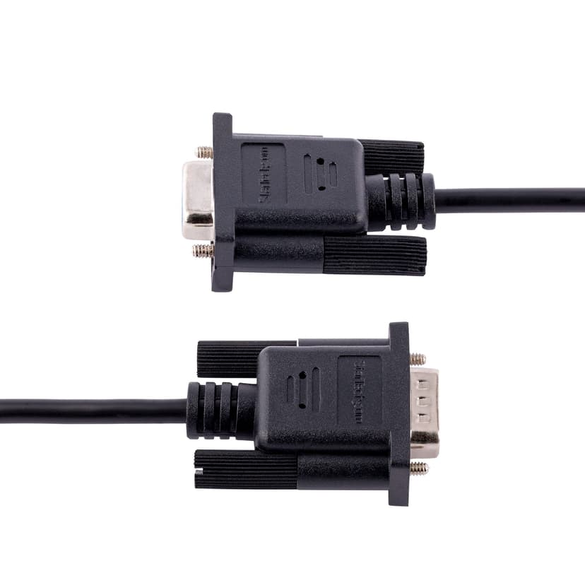 Startech StarTech.com 3m RS232 Serial Null Modem Kabel, Seriële Crossover Kabel met Al-Mylar Afscherming, DB9 Seriële COM Poort Kabel Female naar Male, Compatibel met DTE Apparatuur, Zwart, F/M 3m DB9 DB9 Zwart