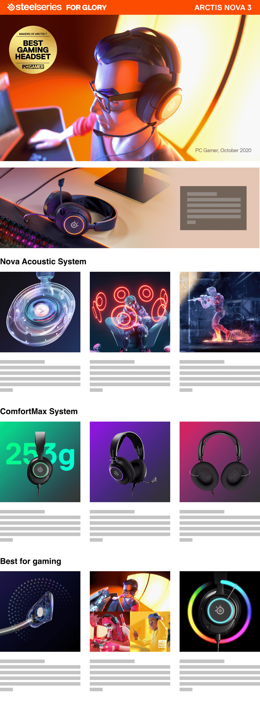 Steelseries Arctis Nova 3 USB Type-C Sort