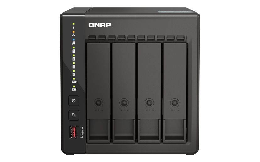 QNAP TS-453E NAS Tower Intel® Celeron® J6412 8 GB 0 TB QNAP QTS Zwart