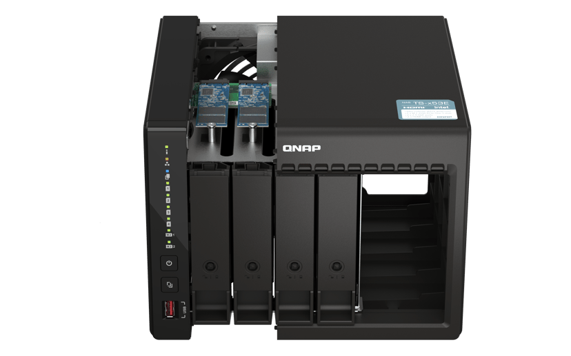 QNAP TS-453E NAS Tower Intel® Celeron® J6412 8 GB 0 TB QNAP QTS Zwart