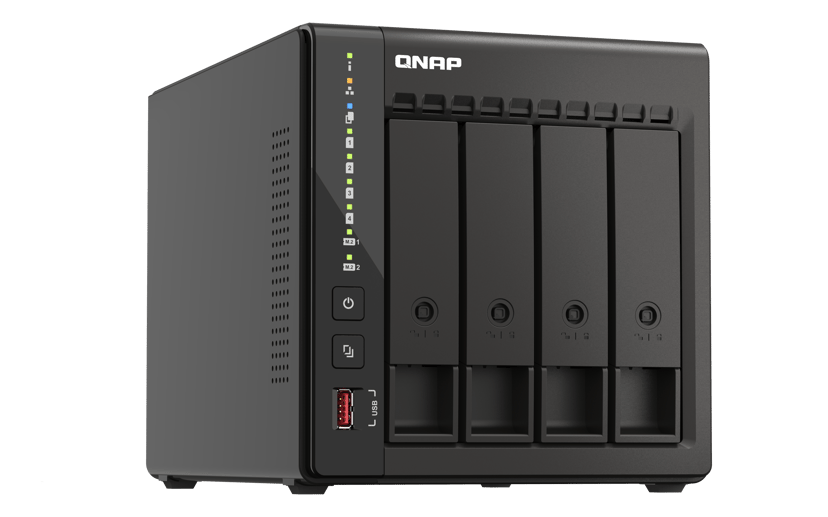 QNAP TS-453E NAS Tower Intel® Celeron® J6412 8 GB 0 TB QNAP QTS Zwart