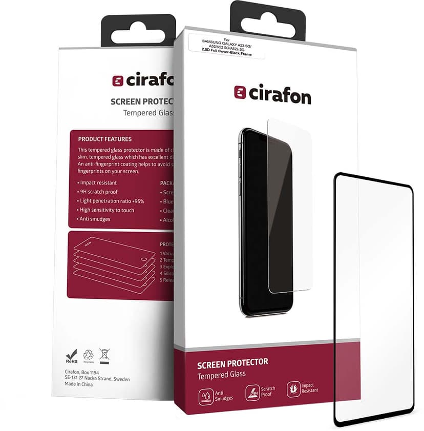 Cirafon Asahi Glass 0.3mm Samsung Galaxy A52, Samsung Galaxy A52 5G, Samsung Galaxy A53 5G
