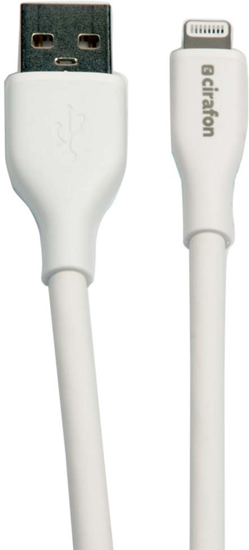 Cirafon CM-SAL18W Lightning-kaapeli 1,8 m Valkoinen 1.8m Valkoinen