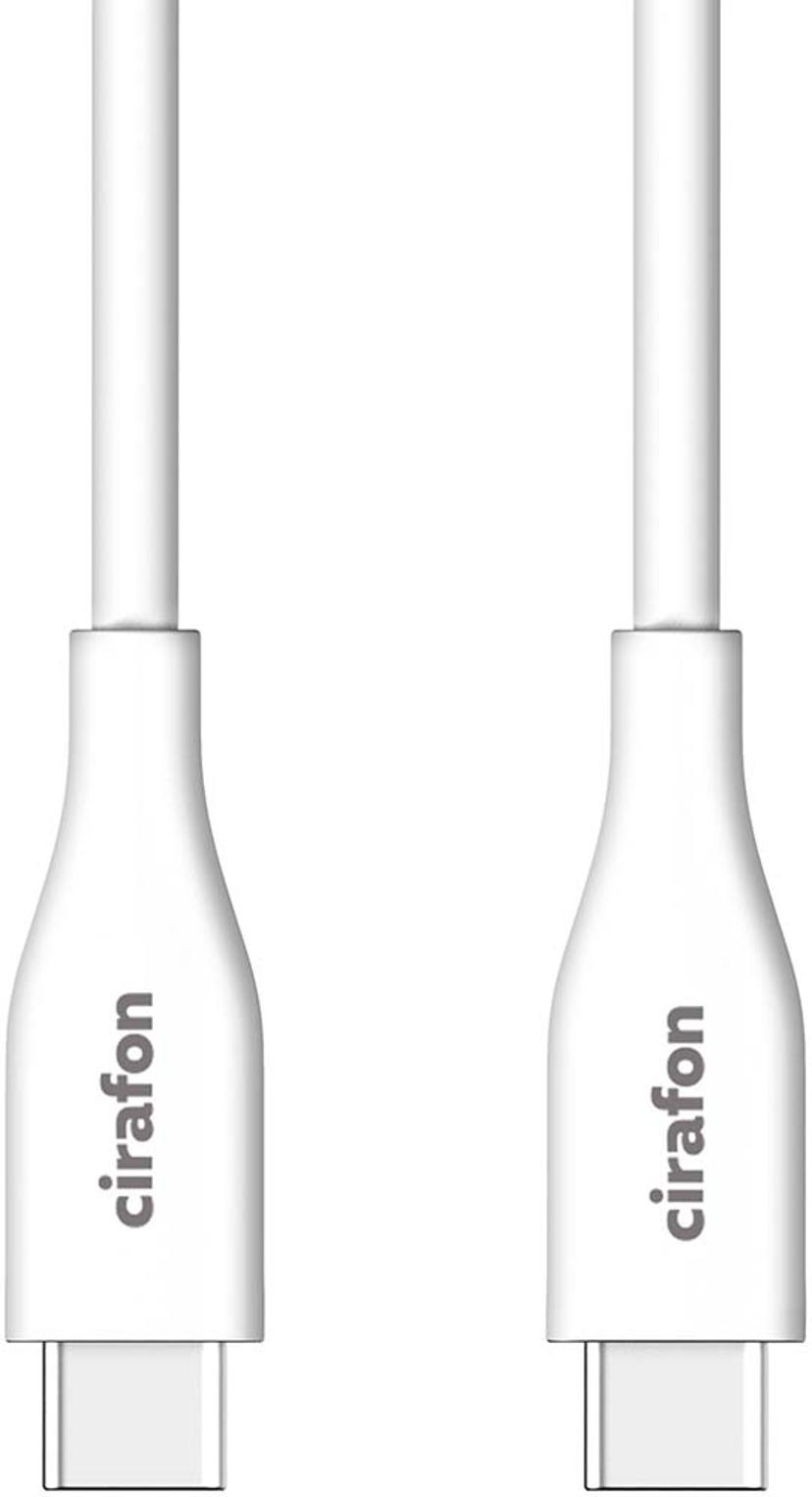 Cirafon CM-SCC20W USB-kaapeli 2 m USB 1.0 USB C Valkoinen 2m USB C USB C Valkoinen
