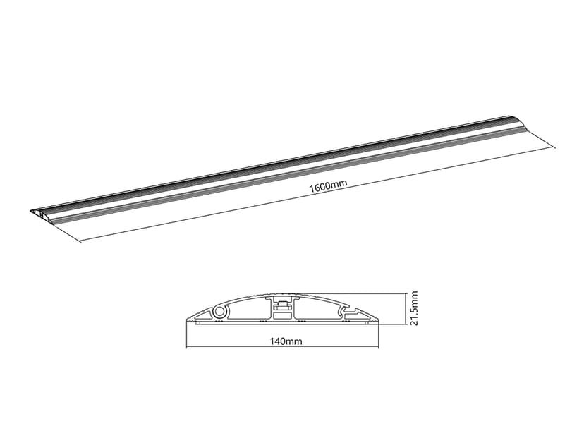 Multibrackets M Cable Cover Floor Aluminum 139mm X 1600mm