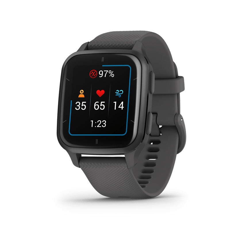 Garmin Venu Sq 2 3,56 cm (1.4") AMOLED 40 mm Digitalt Berøringsskjerm Grå GPS