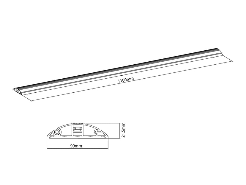 Multibrackets M Cable Cover Floor Aluminum 139mm X 1100mm