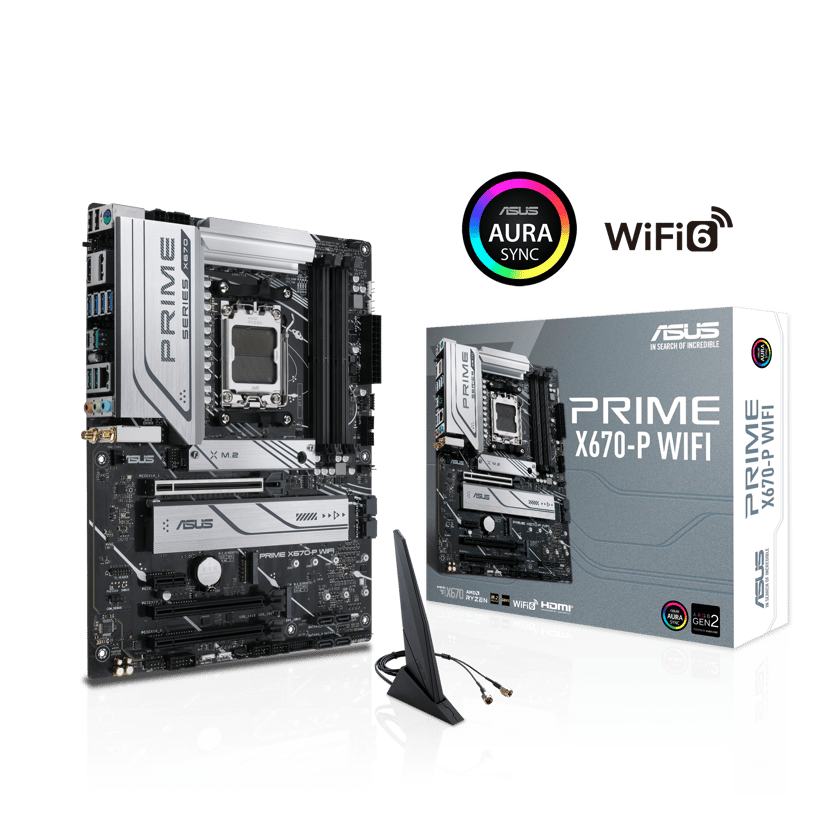 ASUS PRIME X670-P (Wi-Fi) Socket AM5 ATX Moderkort