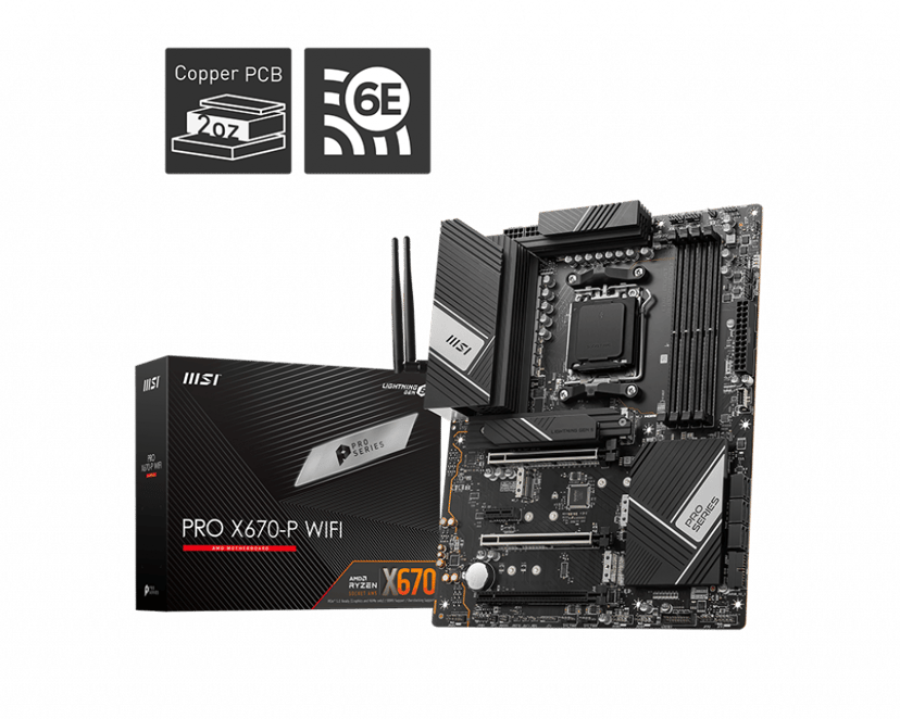 MSI PRO X670-P WIFI Socket AM5 ATX Bundkort