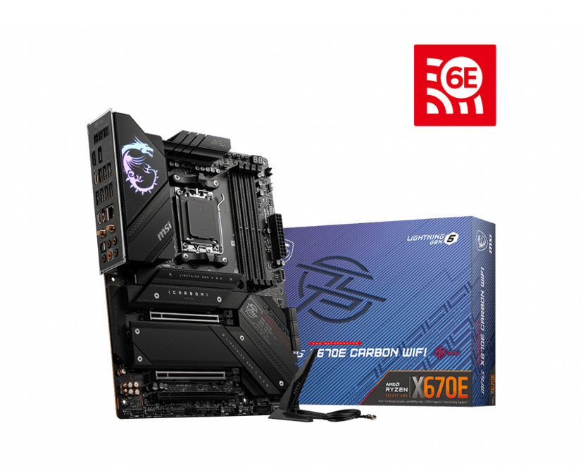 MSI MPG X670E CARBON WIFI AM5 ATX Moderkort