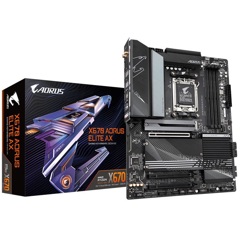 Gigabyte X670 AORUS ELITE AX Socket AM5 ATX Hovedkort