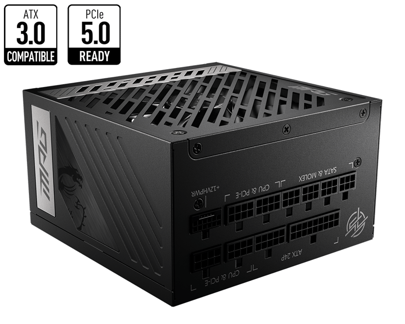 MSI MPG A850G 850W ATX 80+ Gold Virtalähde