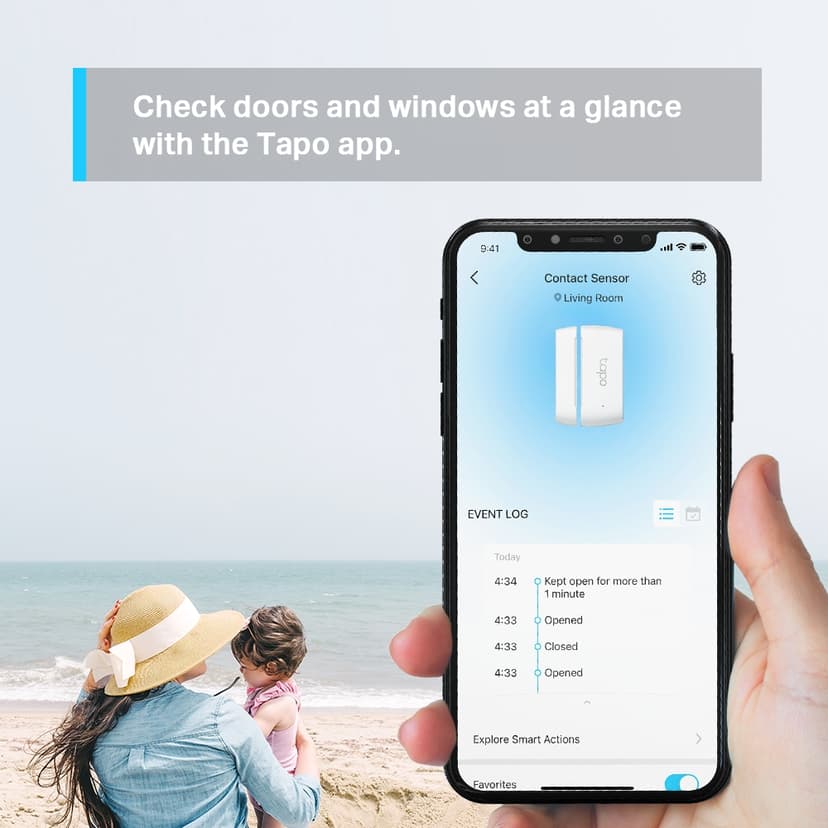 TP-Link Tapo T110 ovi/ikkuna sensori Langaton Ovi/Ikkuna Valkoinen
