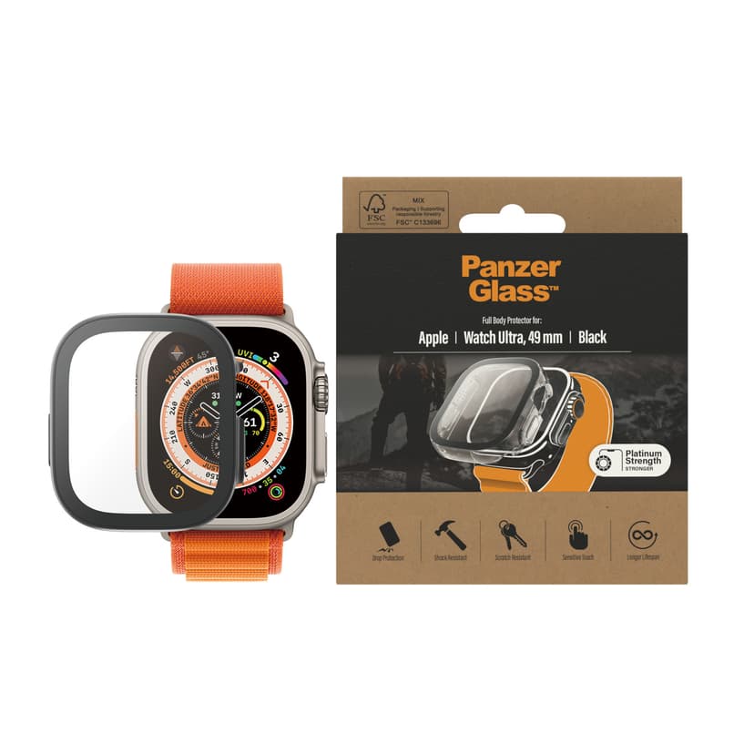 Panzerglass Full Body Apple Watch Ultra/Ultra 2/Ultra 3 49mm Black