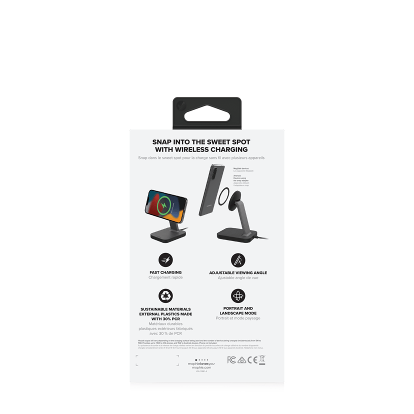 Zagg mophie snap+ Wireless Charging Stand Zwart